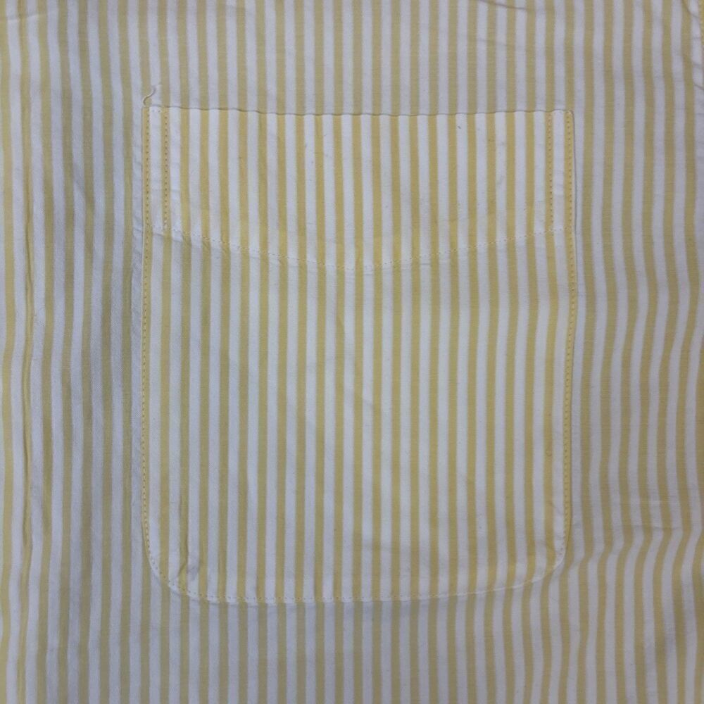 Jos A Bank Stays Cool Button Down Shirt Large Yellow Striped Short Seeve - Picture 9 of 10
